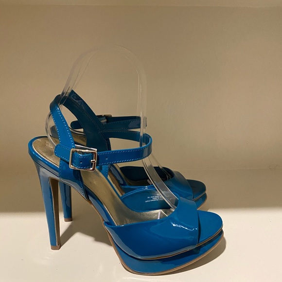 royal blue patent leather heels